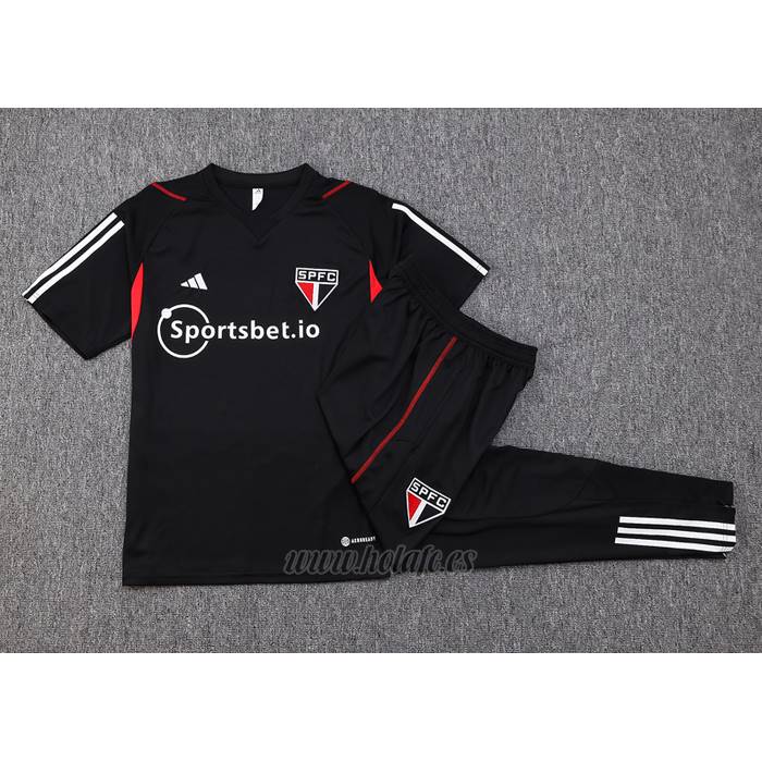 Chandal del Sao Paulo Manga Corta 2023-2024 Negro